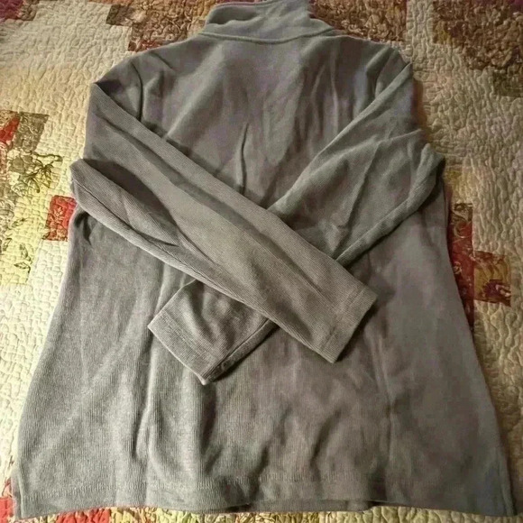 Karen Scott Women's Sz M Sport Knit Pullover 3/4 Zip Neck With Pockets - Picture 2 of 5